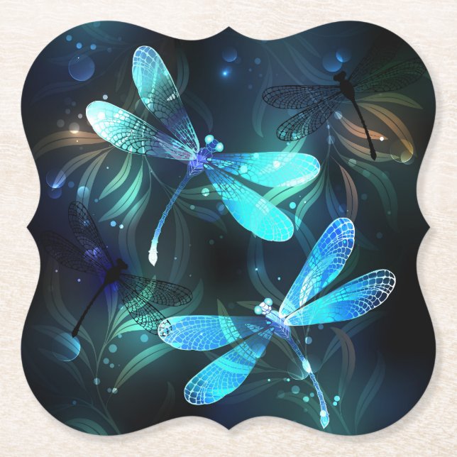 Porta-copo De Papel Dragonflies de lago (Frente)