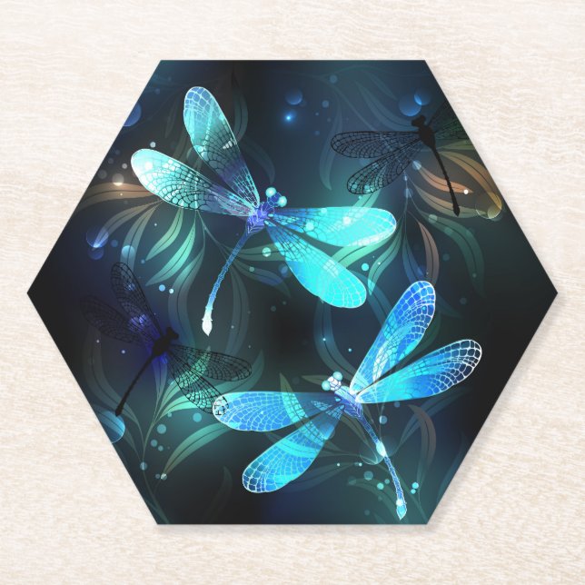 Porta-copo De Papel Dragonflies de lago (Frente)