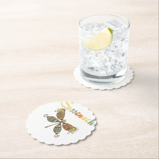 Porta-copo De Papel Dragonfly Lover Stone Coaster| Pedra do Amante Mon