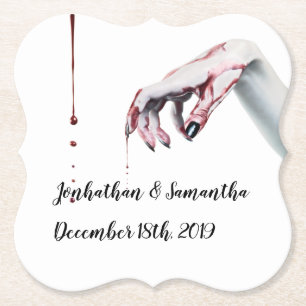 Porta-copo De Papel Drink Coasters Geométrico Xzombie vampiro de sangu