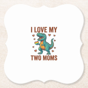 Porta-copo De Papel Duas Mães Orgulho Camisa Vector T Design de Dinoss