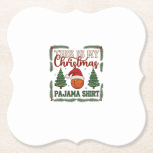 Porta-copo De Papel É Basquete de Pijama de Natal Chapéu do Papai Noel