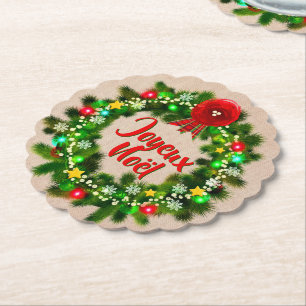 Porta-copo De Papel Editar Texto Joyeux Noël