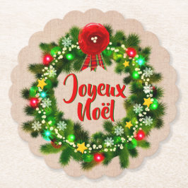 Porta-copo De Papel Editar Texto Joyeux Noël