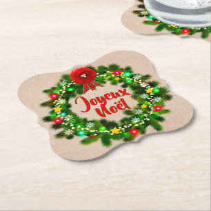 Porta-copo De Papel Editar Texto Joyeux Noël