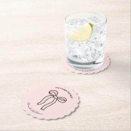 Porta-copo De Papel Ela é Casando de Arco rosa