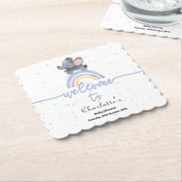 Porta-copo De Papel Elefante Bonito com Chá de fraldas Arco-Íris Color