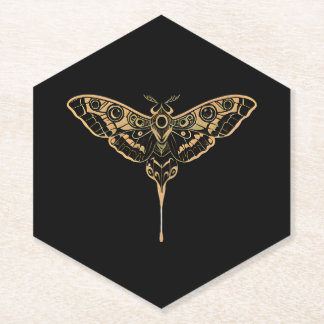 Porta-copo De Papel Elegância Sombria - Preto e Dourado