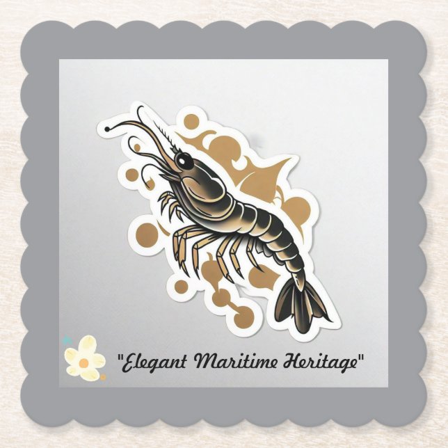 Porta-copo De Papel "Elegant Maritime" (Frente)