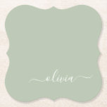 Porta-copo De Papel Elegante do Monograma Moderno Minimalista Verde Sa<br><div class="desc">Apresentando nossa Coleção Elegante do Monograma Moderno Minimalista Verde: Elevem sua estética com sofisticação serena e elegância eterno. Nossa coleção mostra designs minimalistas em uma matiz verde tranquila, complementada por monogramas refinados adaptados ao seu estilo pessoal. De papelaria polida a acessórios versáteis, cada peça da nossa coleção é meticulosamente trabalhada...</div>