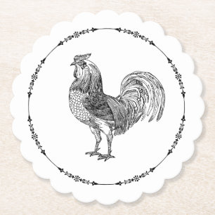 Porta-copo De Papel Elegante Rooster