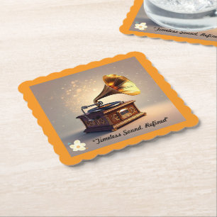Porta-copo De Papel "Elegante Vintage Sound"