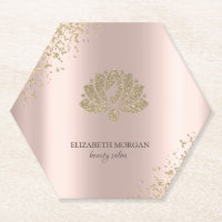 Elegantes Diamantes de Ouro Salão de Beleza Lotus