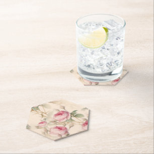 Porta-copo De Papel Elegantes Rosas Florais Decoração de Anfitrião de 