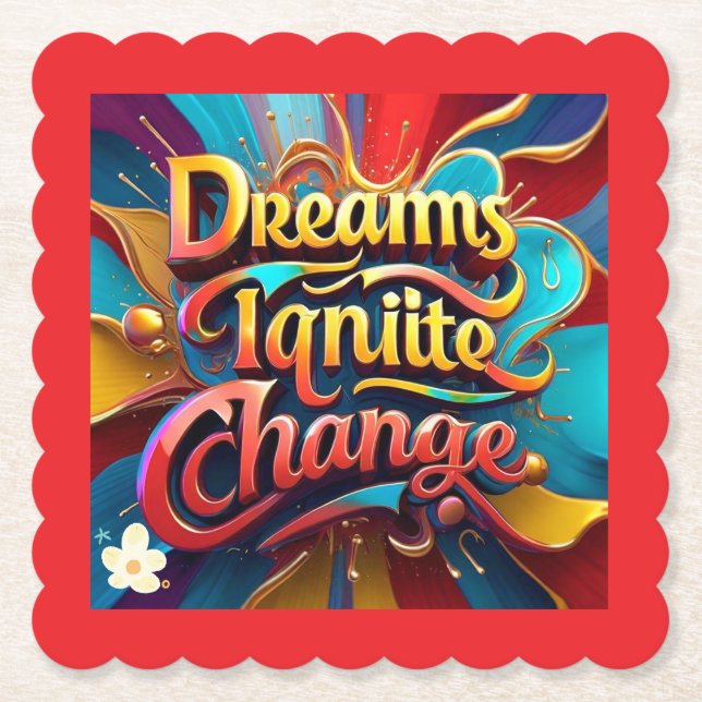 Porta-copo De Papel "Empoderando Sonhos" (Frente)