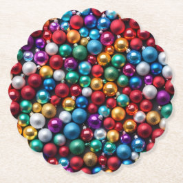 Porta-copo De Papel Enfeites Coloridos de Bola de Natal