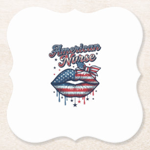 Porta-copo De Papel Enfermeira Americana Desenho de Camiseta Vetorial