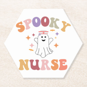 Porta-copo De Papel Enfermeira Camisa de Halloween - Enfermeira assust