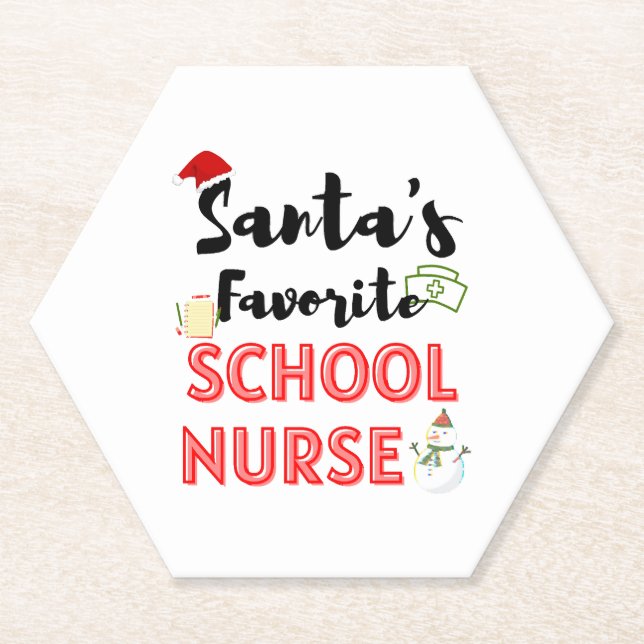Porta-copo De Papel Enfermeira de escola natal (Frente)