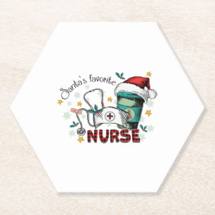 Porta-copo De Papel Enfermeira de Natal favorita Enfermeira de papais