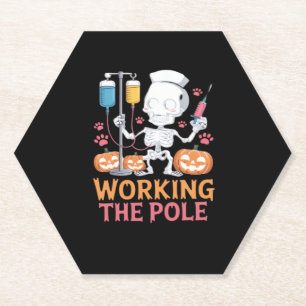 Porta-copo De Papel Enfermeira Halloween Skeleton Engraçado Piada Esse