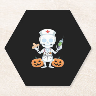 Porta-copo De Papel Enfermeira Halloween Skeleton Engraçado Piada Esse
