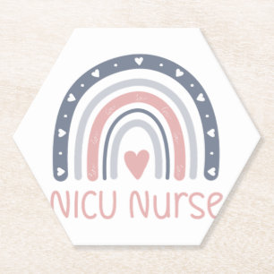 Porta-copo De Papel Enfermeira NICU Boho Rainbow NICU Nurse Gifts NICU