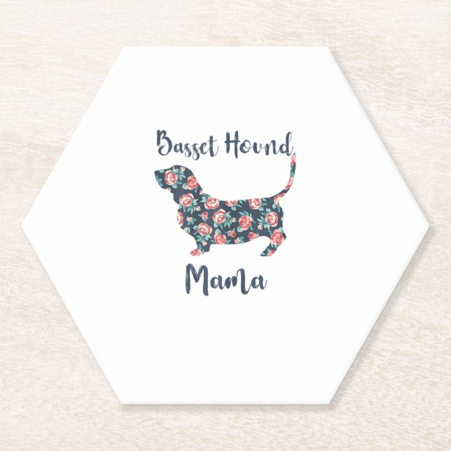 Porta-copo De Papel Engraçado Funny Basset Dava Presente Basset Caçou  (Frente)