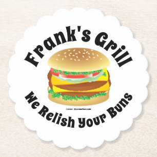 Porta-copo De Papel Engraçado Relaxe Seu Hamburger De Buns