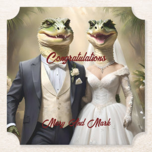 Porta-copo De Papel "Entrou no Amor: Um Caso De Casamento Crocodiliano