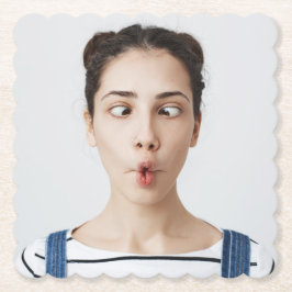Porta-copo De Papel Envie Sua Foto Selfie de Cara Engraçada