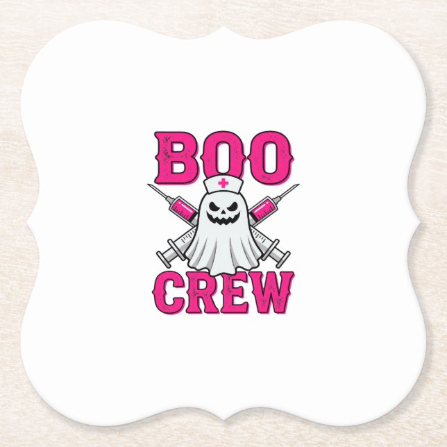 Porta-copo De Papel Equipe de Enfermeira Fantasma Halloween (Frente)