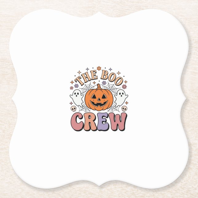 Porta-copo De Papel Equipe de Fantasmas de Halloween Fofa Assustadora  (Frente)