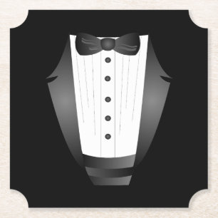 Porta-copo De Papel Equipe de padrinhos de despedida de solteiro preto