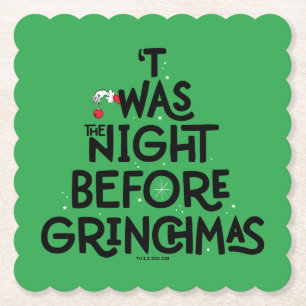 Porta-copo De Papel Era a Noite Antes do Grinchmas
