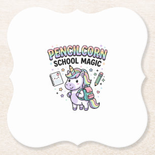 Porta-copo De Papel Escola de Lápis de Unicórnio Magia Encantadora Mer