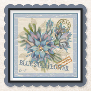 Porta-copo De Papel Escritório de criações de G flor azul