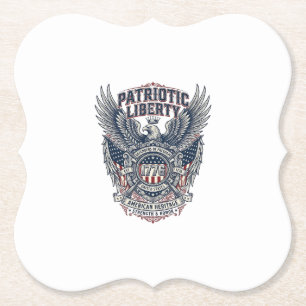 Porta-copo De Papel Escudo de Batalha Patriótico 1776 Símbolo Inspirad
