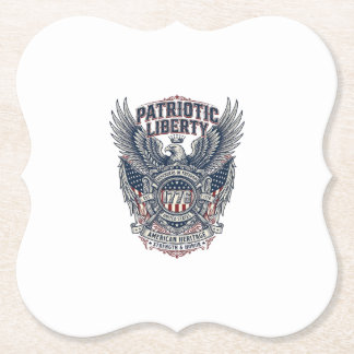 Porta-copo De Papel Escudo de Batalha Patriótico 1776 Símbolo Inspirad