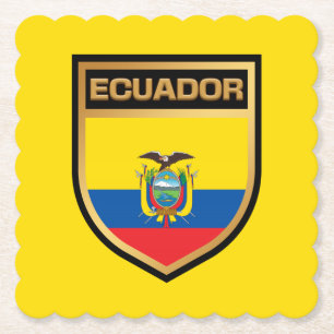 Porta-copo De Papel Escudo do Sinalizador do Equador