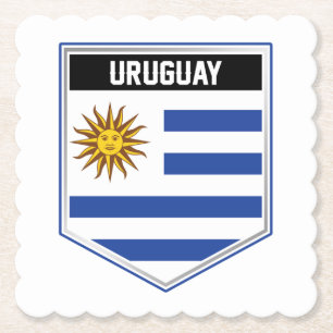 Porta-copo De Papel Escudo do Sinalizador Uruguai