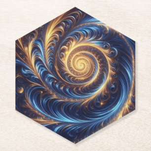 Porta-copo De Papel Espaços Abstrato modernos - Real Azul e Suavimento