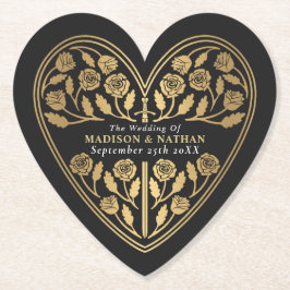 Porta-copo De Papel Espada Dourada Real Medieval Preta Casamento