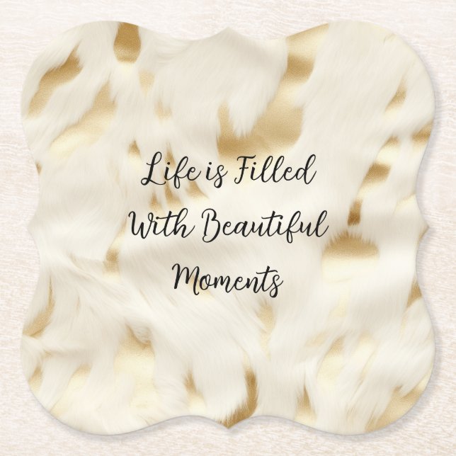 Porta-copo De Papel Espetáculo Branco Dourado do Sudoeste Ocidental (Frente)