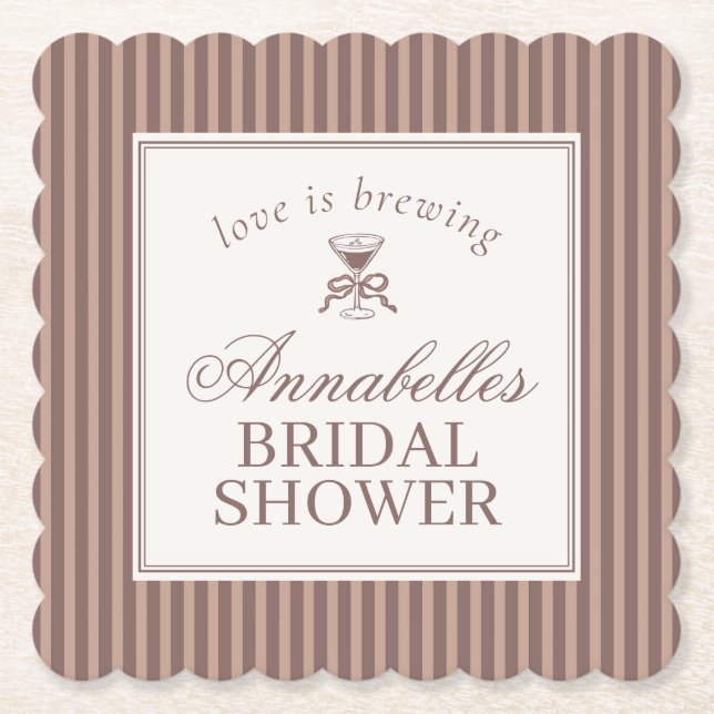 Porta-copo De Papel Espresso Martini Amor Preparando Café Chás de Pane (Frente)