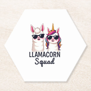 Porta-copo De Papel Esquadrão Llamacorn Unicórnio Engraçado Camiseta D