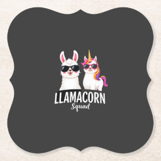 Porta-copo De Papel Esquadrão Llamacorn Unicórnio Engraçado Esquadrão 