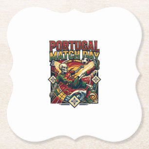 Porta-copo De Papel Esqueleto de Dia de Partida de Portugal Striker Na