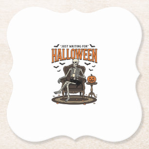 Porta-copo De Papel Esqueleto de Halloween Só Esperando Divertido Vint