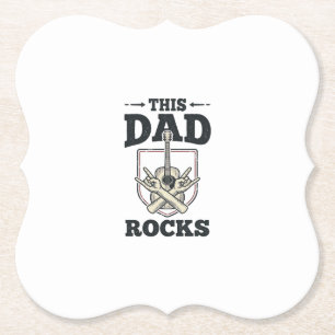 Porta-copo De Papel Esse Pai é Doidaço Camisa de Pai Vintage de Guitar